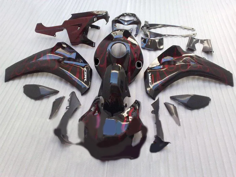 

Motorcycle Fairing kit for HONDA CBR1000RR 08 09 10 11 CBR 1000RR CBR 1000 2008 2011 Red flames black Fairings set+Gifts HP29