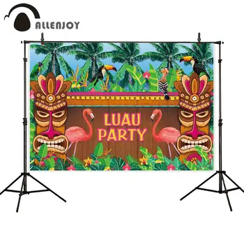 

Allenjoy luau photography backdrop tiki aloha party tropical background photocall photobooth photo shoot prop fantasy