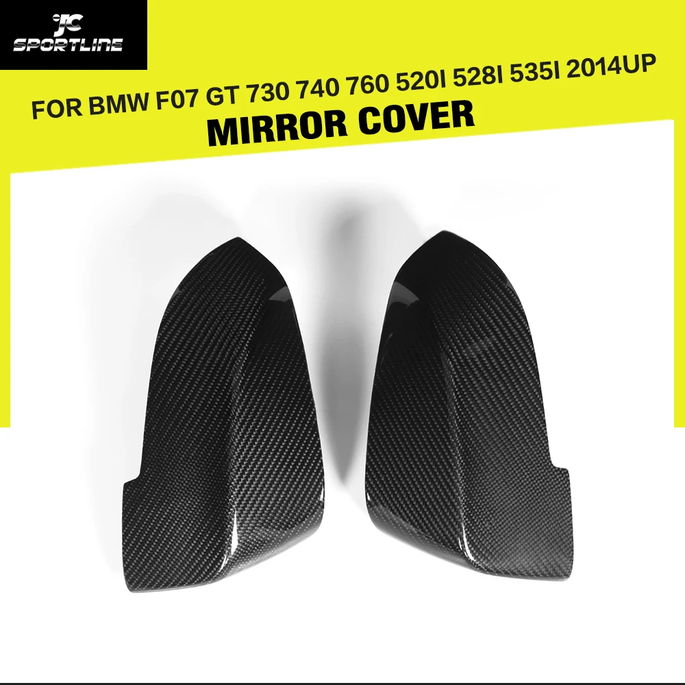 5/7 Series GT Carbon Fiber Car Side Review Mirror Caps Cover Car-Styling For BMW 7 Series 730 740 760 & 5 Series F07 GT 2014UP