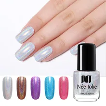 NEE JOLIE голографическое искусство ногтей лак лазерный Блестящий Блеск голографический лак для ногтей DIY маникюр лак для ногтей украшение воздушная сушка