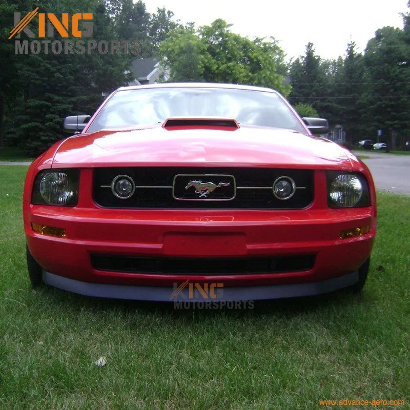 Подходит для 2005 2006 2007 2008 2009 Ford Mustang V6 2Dr IK Стиль подбородок спойлер переднего бампера для губ Неокрашенный Черный из искусственной кожи