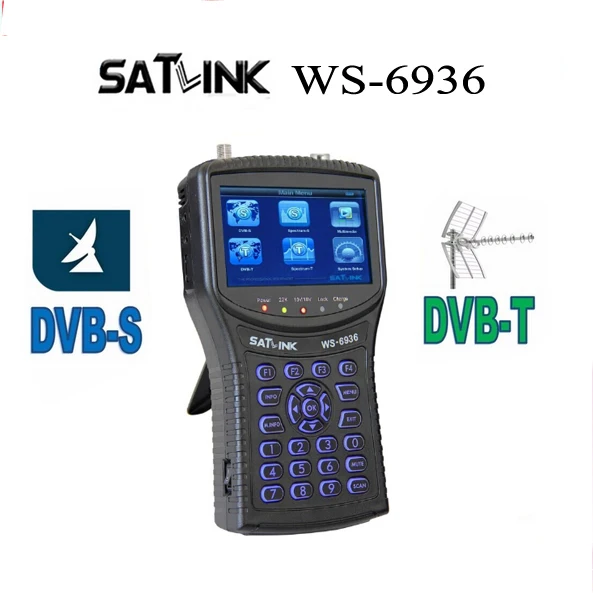 [Подлинный] Satlink WS-6936 DVB-T и DVB-S комбо метр с измеритель спектра Satlink 6936 ws6936 метр 6936 finder