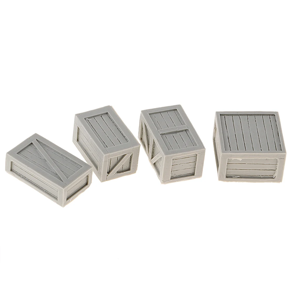 1/35 Universal WWII Wooden Crates - Paint By Yourself - 4pcs Resin Stowage Compartments