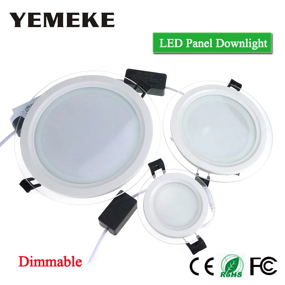 

6W 12W 18W Dimmable Led Ceiling Downlight Recessed Warm White/White Ac110-220V Led Panel Light With Driver Down Light Led Spot