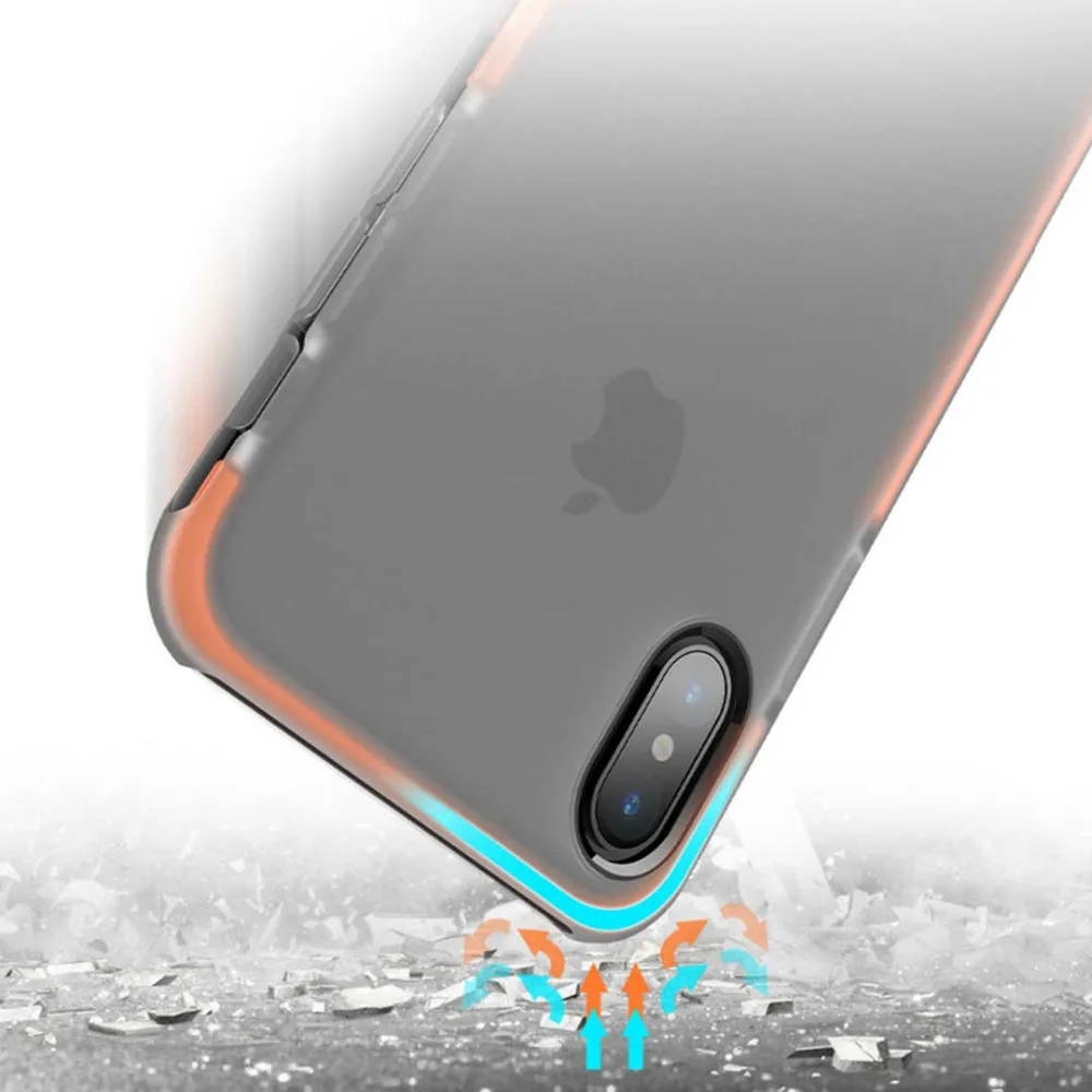 IMIDO Прозрачный чехол для телефона iPhone XS MAX военный класс анти-осенний прозрачный мягкий ТПУ задняя крышка для iPhone X XR XS MAX Coque