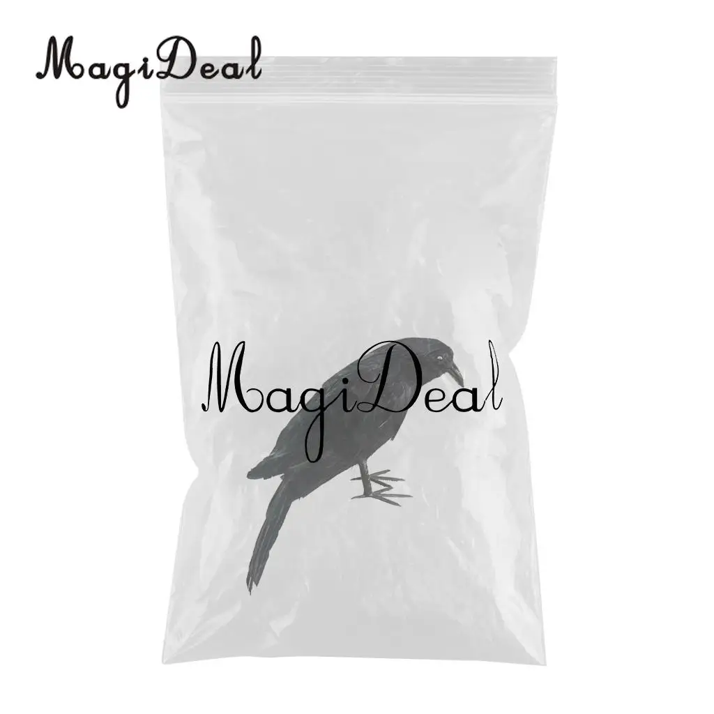Vivid Fake Artificial Birds Raven Magpie for Coffee Shop Pub Bar Home Decoration	