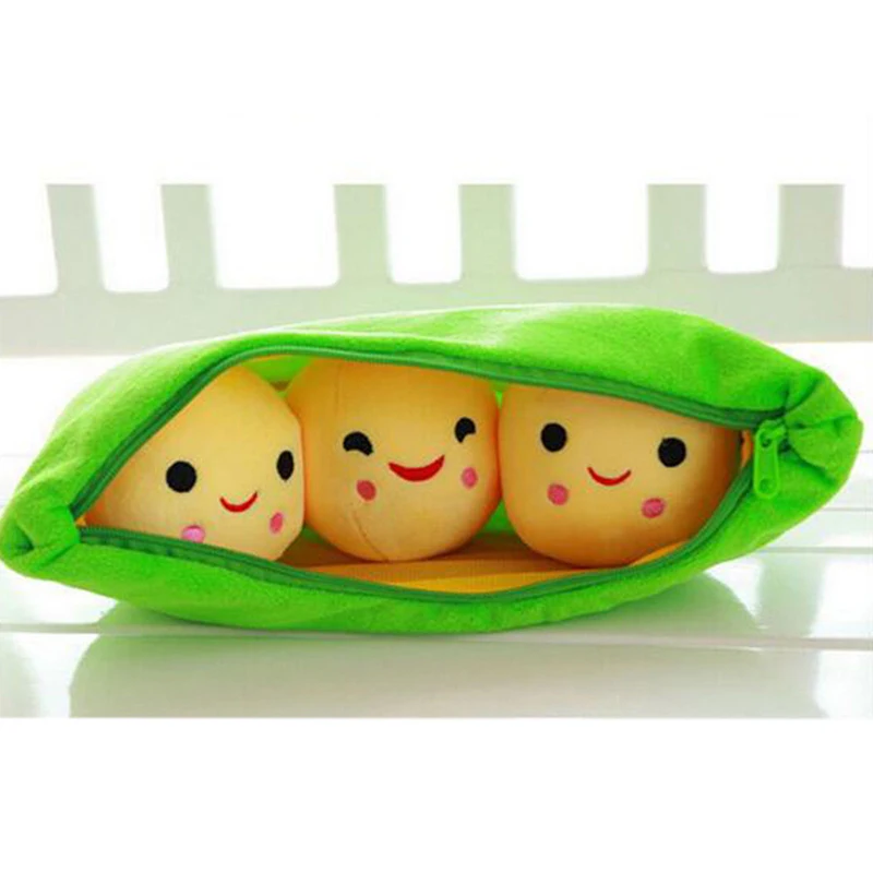 

1PCS Funny Cartoon Peas Creative Lovely Plush Toy Doll For Leaning Baby Kids Toy