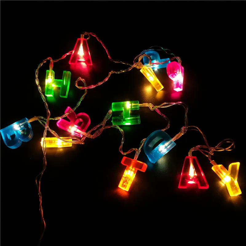 Chicinlife 1 Набор «С Днем Рождения» светодиодный светильник-гирлянда в форме буквы на день рождения для дома и детской комнаты