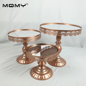 

3Pcs/ set Mirror Top Cake Stand, Round Wedding Dessert Cupcake Display