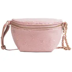 Для женщин блесток розовый поясная сумка модная женская поясная сумка новая груди чехол сумка блеск бум Ремни сумки Талия пакеты A5