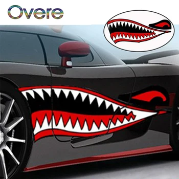 

Overe 1Pair Car Stickers car body Shark Mouth Styling For Kia Rio Ceed Sportage 2017 Cerato Sorento Mazda CX-7 6 Mini Cooper R56