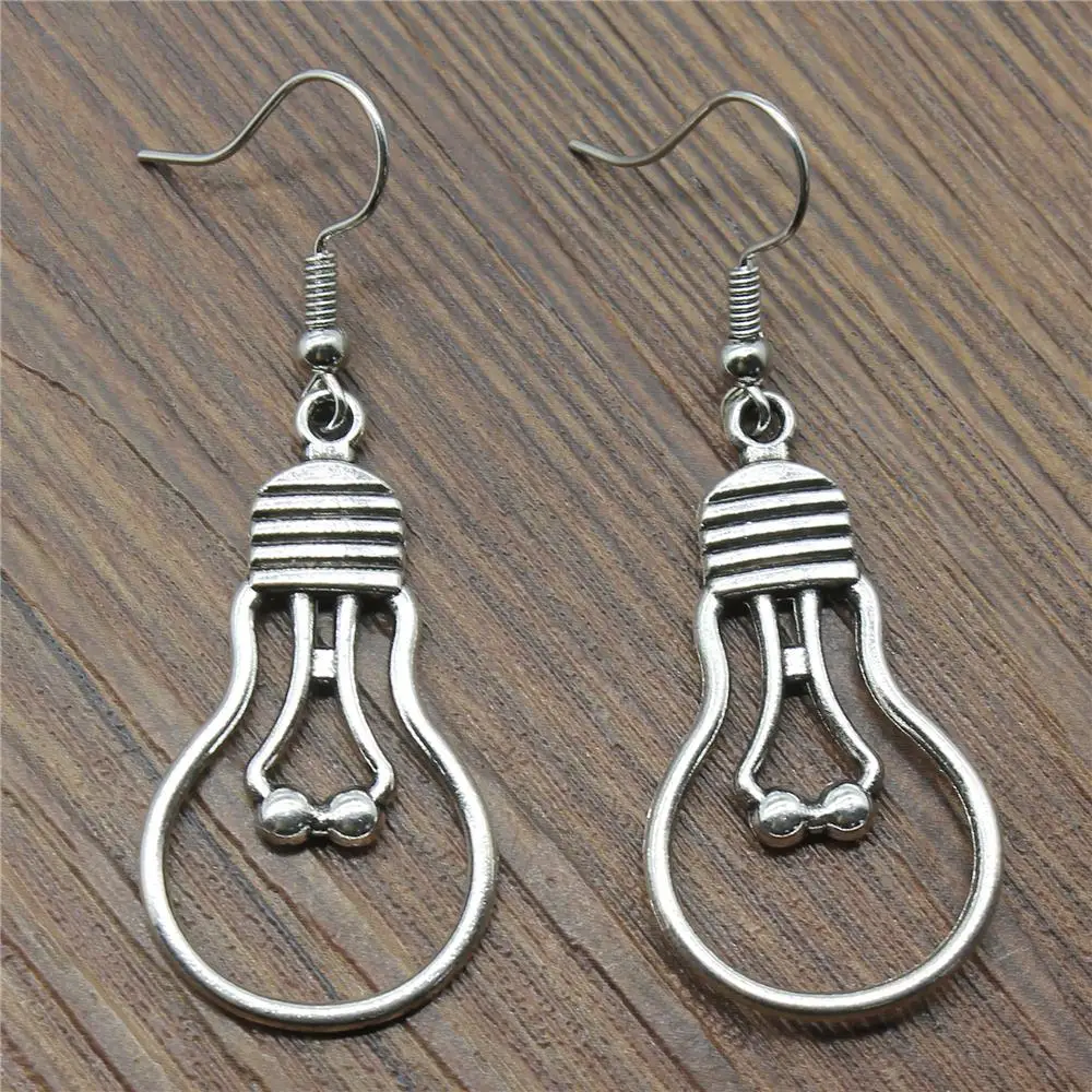 

Retro Thread Incandescent Bulb 36x19mm Charm Drop Earrings Fashion Handmade Design Earring Jewelry Gift For Women