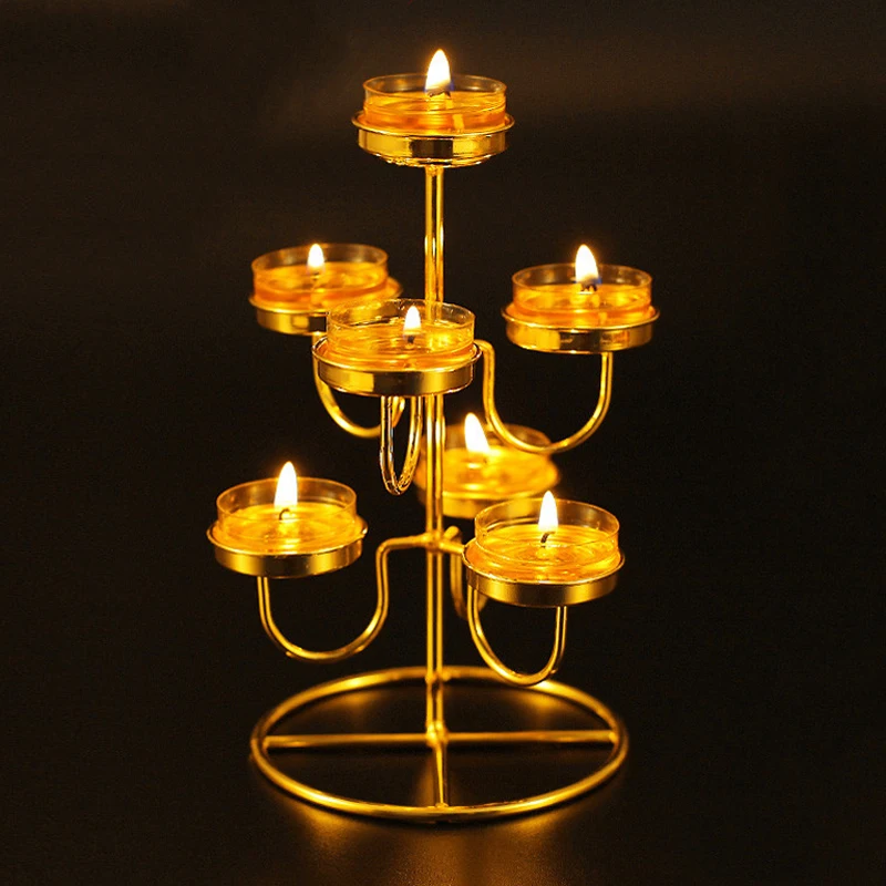 Butter Lamp Candle Holders Stainless Steel Material Matching Small 