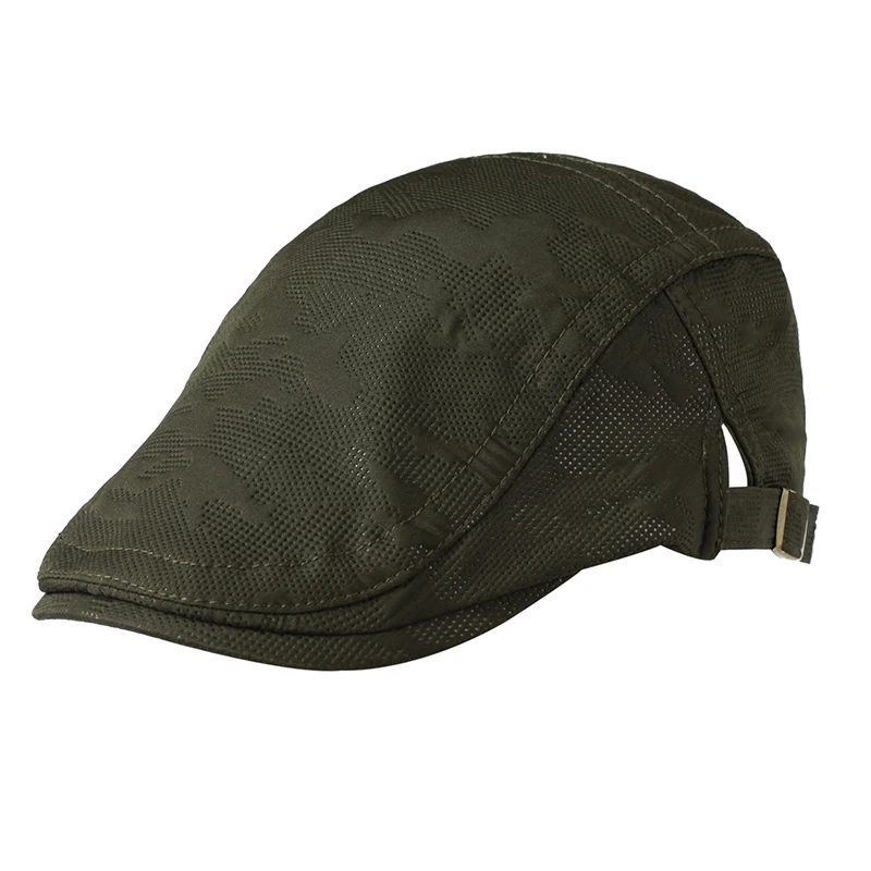 Новая мода для мужчин и женщин береты Твердые простая сетка кепки летние дышащие летние шапки для мужчин Плоские береты Boina