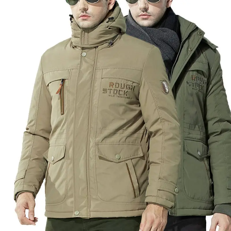 40 градусов новые мужские холодные зимние куртки мужские s бренд плюс бархат с капюшоном мягкие мужские повседневные теплые флисовые парки Пальто H8K138
