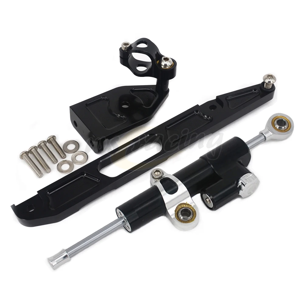 Motorcycle Steering Damper Set Stabilizer With Bracket Mounting