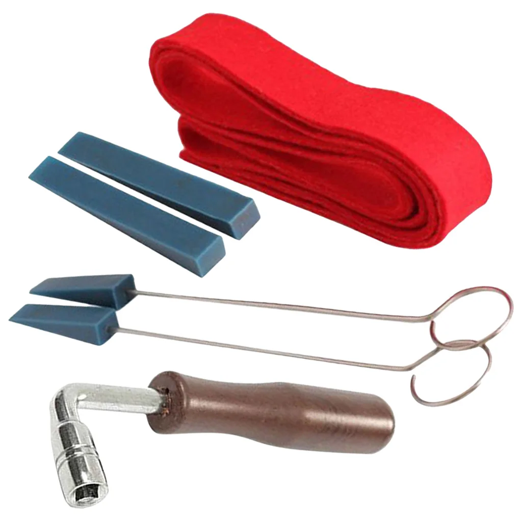 Piano Felt Temperament Strip and 4 Rubber Mutes Hammer Kits Woodwind Instruments Parts for Tune Fixing