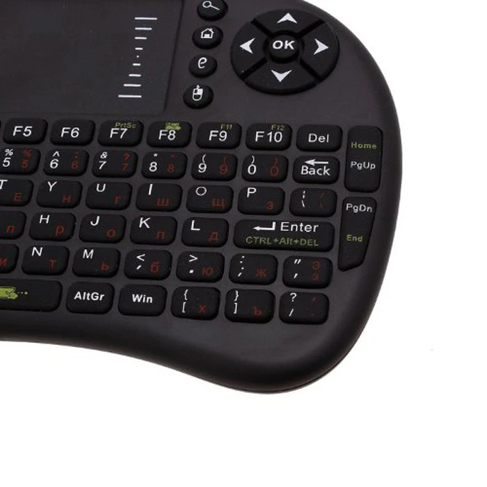 Binmer 2,4 ГГц Беспроводная клавиатура Air Mouse Touchpad DPI регулируемые функции русская клавиатура версия для Android TV черный