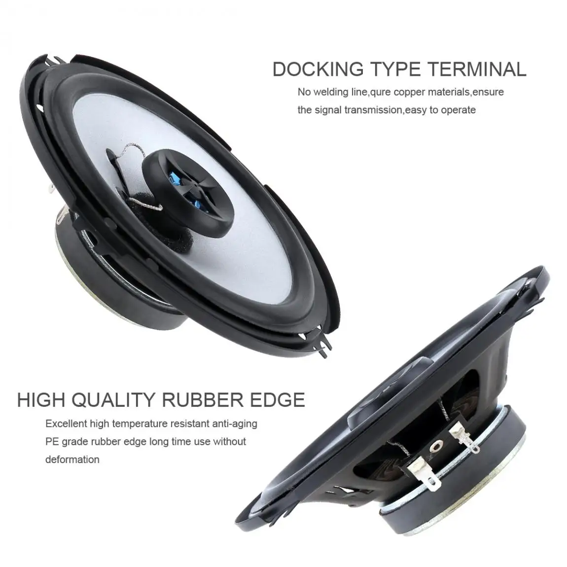 LaBo 2pcs Car bass speakers 2 Way 100W speaker 6.5 inch Car Hifi Coaxial Speaker Full Range Frequency speakers for Car stereo