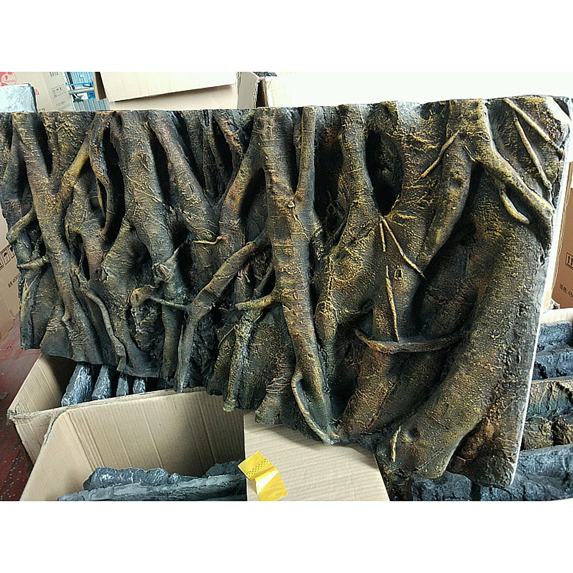US $197.96 Reptile Box 3D Background Foam Landscaping tree root Pattern Gecko Lizard Tortoise Tarantula Frog Vivarium Terrarium Decoration