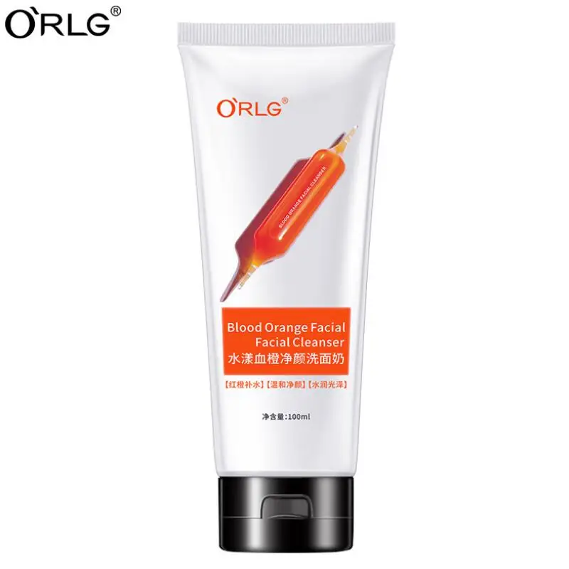 

Blood Orange Facial Cleanser Moisturizing Nourishing Whitening Hydrating Oil Control Face Wash Cleanser Skin Care