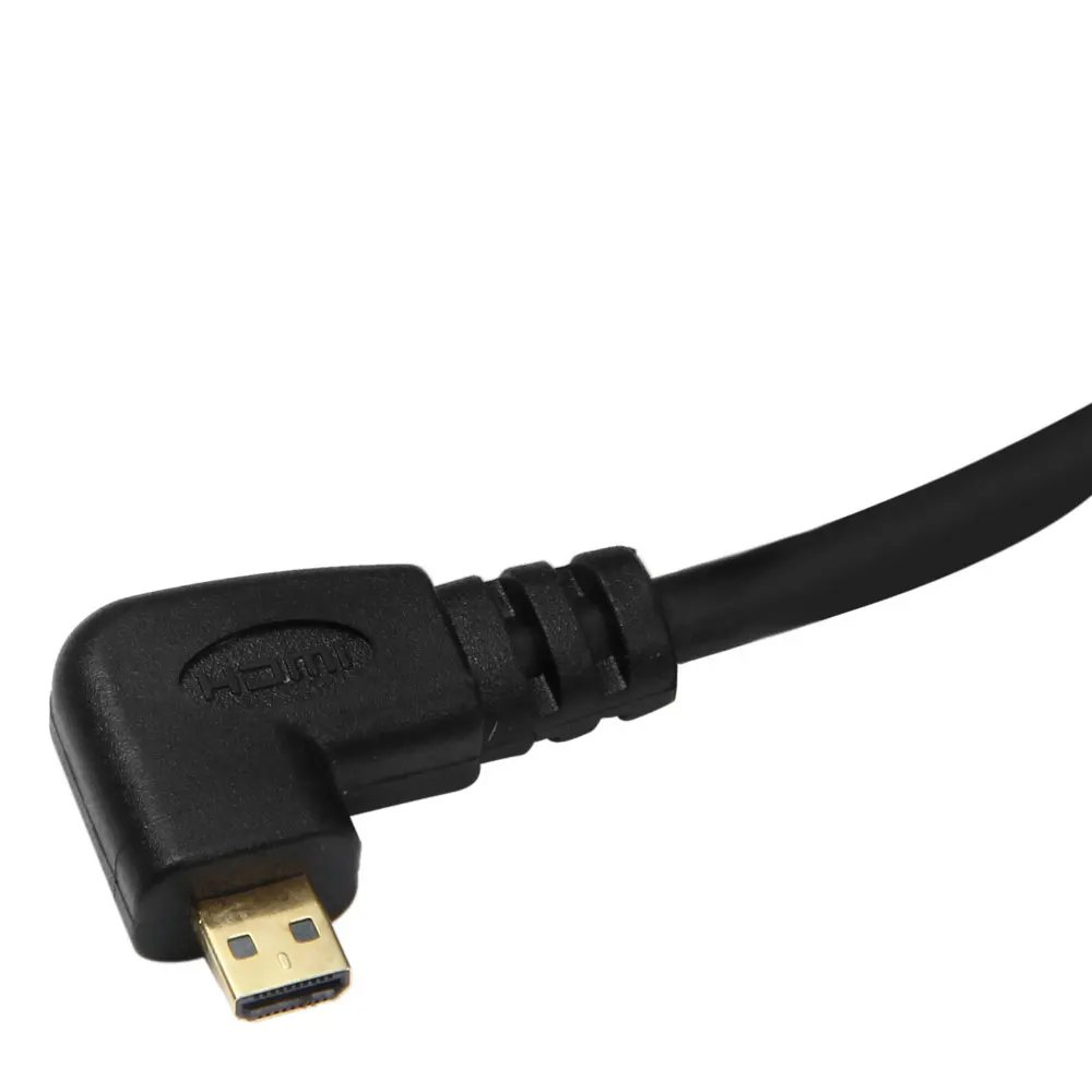 Кабельный кабель CY Micro HDMI левый Угловой 90 градусов к HDMI Мужской HDTV кабель 150 см для сотового телефона и планшета