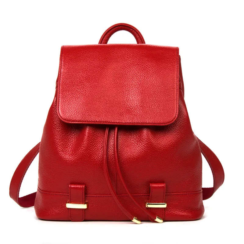 

New Fashion Genuine Leather Women Backpacks High Quality Female Real Natural Leather Ladies Girl Korean Student