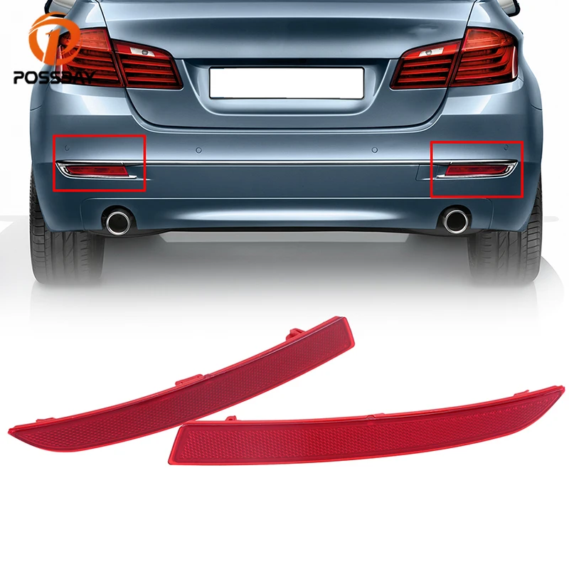 POSSBAY Car Rear Tail Bumper Corner Reflector Decorative Warning Light