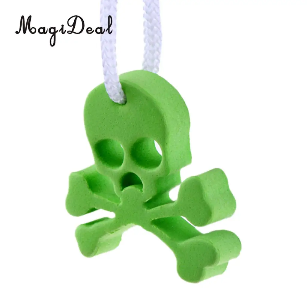 MagiDeal Portable Lightweight EVA Foam Floating Keyring Keychain Sailing Kayak Boat Water Buoy Float - Skull Skeleton Shape