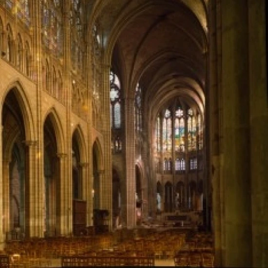View of Choir  Interiors  France  Paris  Church of St. Denis Poster Print (24 x 36)