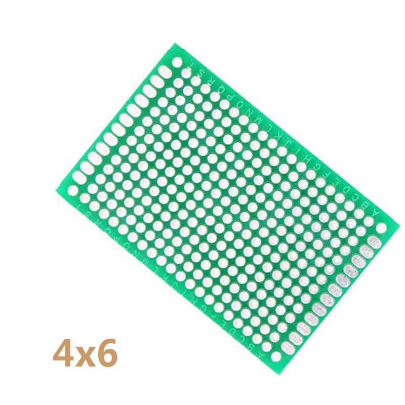 5 шт./лот 4x6 см двухсторонний медный Прототип PCB универсальная печатная плата обучающая доска печатная плата для Arudino