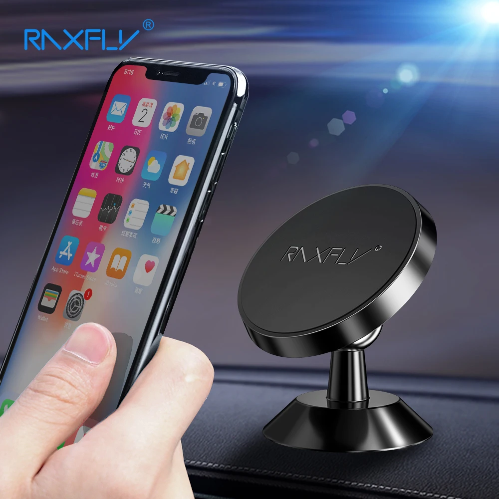 

RAXFLY Magnetic Stand Car Holder For iPhone XS MAX XR X 8 7 Plus Car Phone Holder 360 Rotation Magnet Support For Samsung Xiaomi