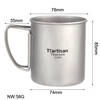 Tiartisan Titanium Mug Handgrip Eco-friendly Titanium Cup 300ml/400ml Dirnk ware Ultralight Portable Metal  Coffee Mug ► Photo 2/6