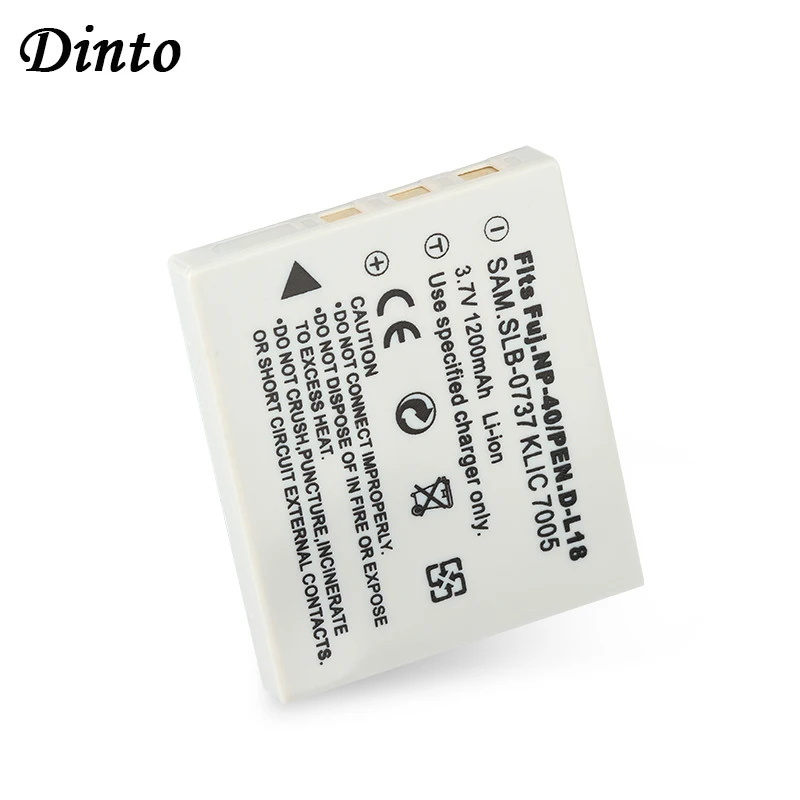 Dinto 1200 мА/ч 3 7 V для ЖК-дисплея с подсветкой Fujifilm NP-40 NP 40 NP40 NP-40N Батарея BENQ DLI-102 KODAK