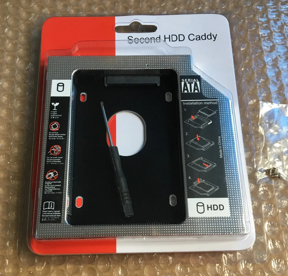 

WZSM New 2nd HDD Caddy 9.5mm SATA 2.5'' SSD Hard Drive Case Enclosure For ASUS X550 X550CA X550CC X550VC X550VB DA-8A5SH