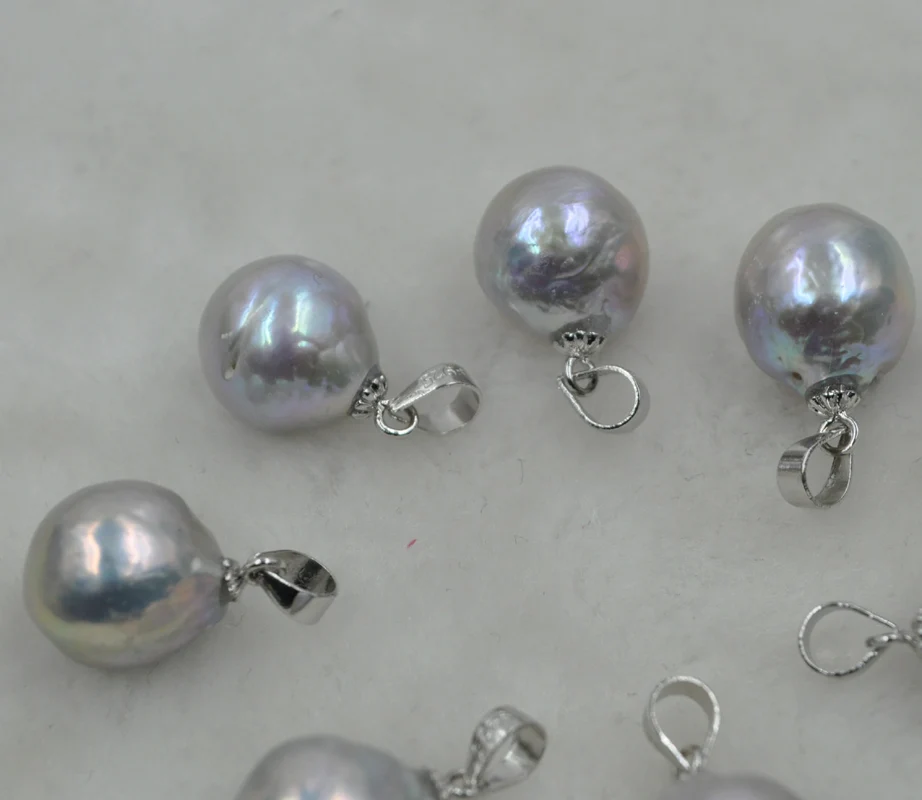 Натуральный перламутровый кулон Касуми 11 мм серый жемчуг|pearl pendant|pearl pearlsnatural pearls |