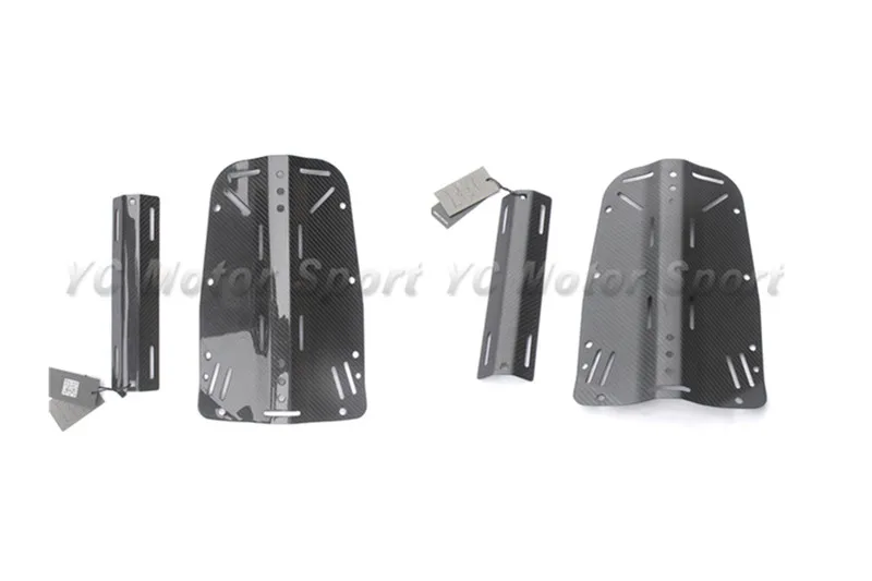 Dry Carbon Fiber Twill Weave Glossy / Matte 2pcs Wing BCD Diving Back