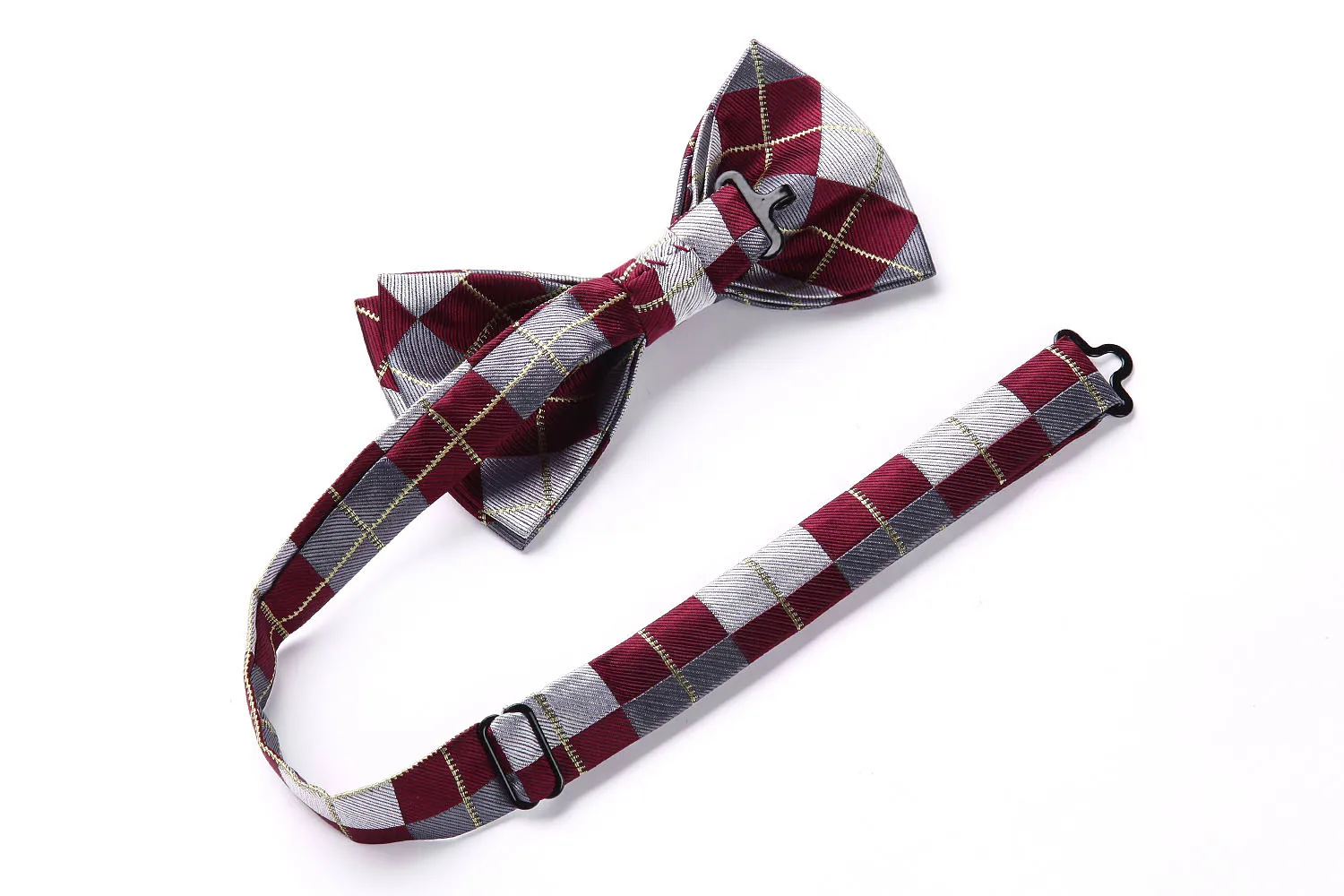 HISDERN Check 6 Clips Suspenders /& Pre Tie Bow Tie and Pocket Square Set Y Shape Adjustable Braces
