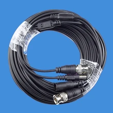 BNC кабель 5 м/10 м/15 м/20 м/30 м/50 м дополнительный CCTV кабель видео выход DC штекер кабель для AHD BNC системы DVR комплект камеры аксессуары