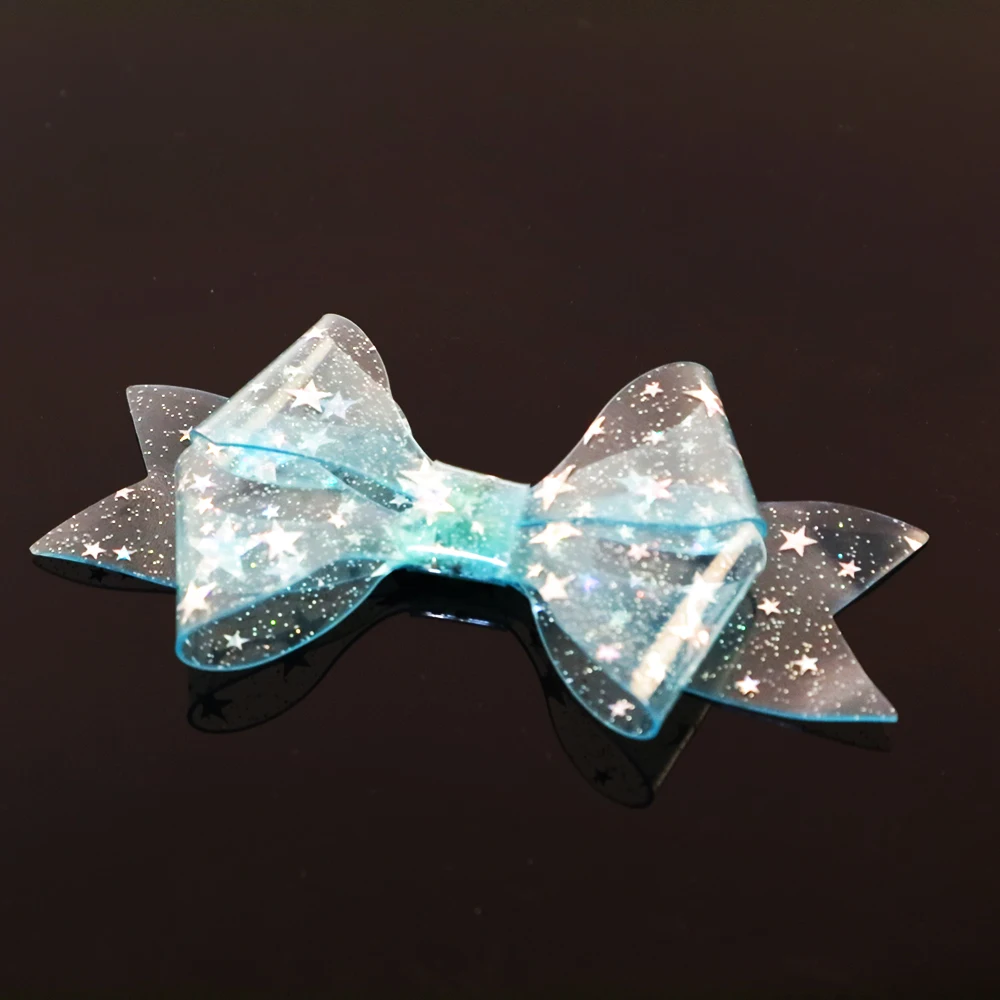 

David accessories 8.7*4.7cm glitter star bowknot for Hair Clip Barrettes diy decoration crafts ,DIY handmade materials,5Yc3976