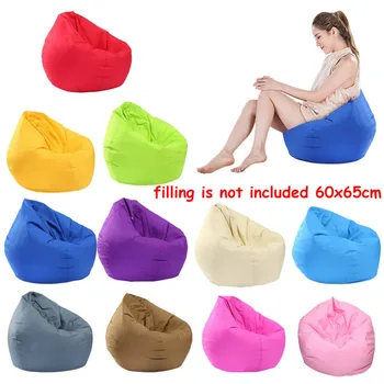 

Waterproof Stuffed Animal Storage Soft Bean Bag Solid Color Oxford Chair Cover Zipper Beanbag Toys(filling is not included)