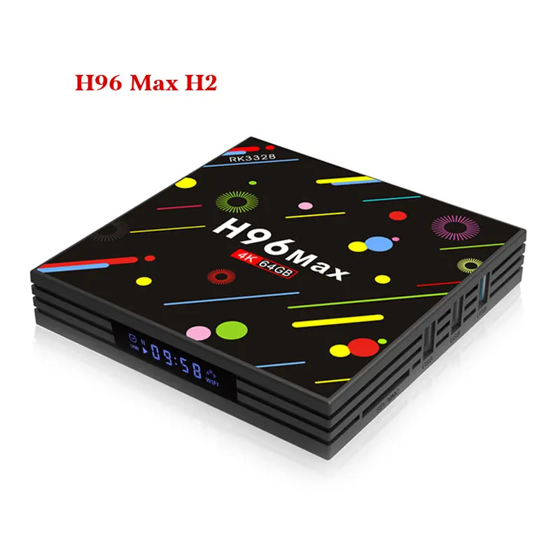 H96 MAX H2 TV Box Android 7.1 4 gb RAM 64 gb ROM Smart Set Top Box RK3328 Quad Core wifi H.265 4 k HD Media Player pk h96 pro