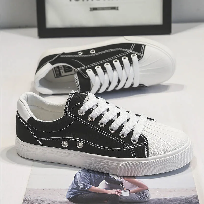 

Women's Sports Shoes Casual Breathable Women's Shoes Shell Head Canvas Shoes Non-slip Wear-resistant Women's Vulcanized Shoes