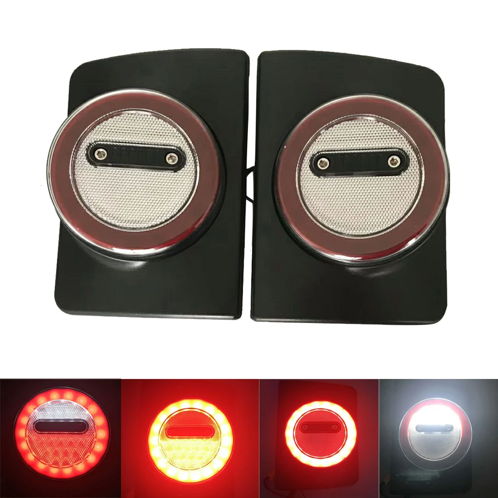 

US/EU Round LED Tail Light Running Brake Light Reverse Light Turn Signal For Jeep Wrangler Unlimited JK 4 Door Led Taillight