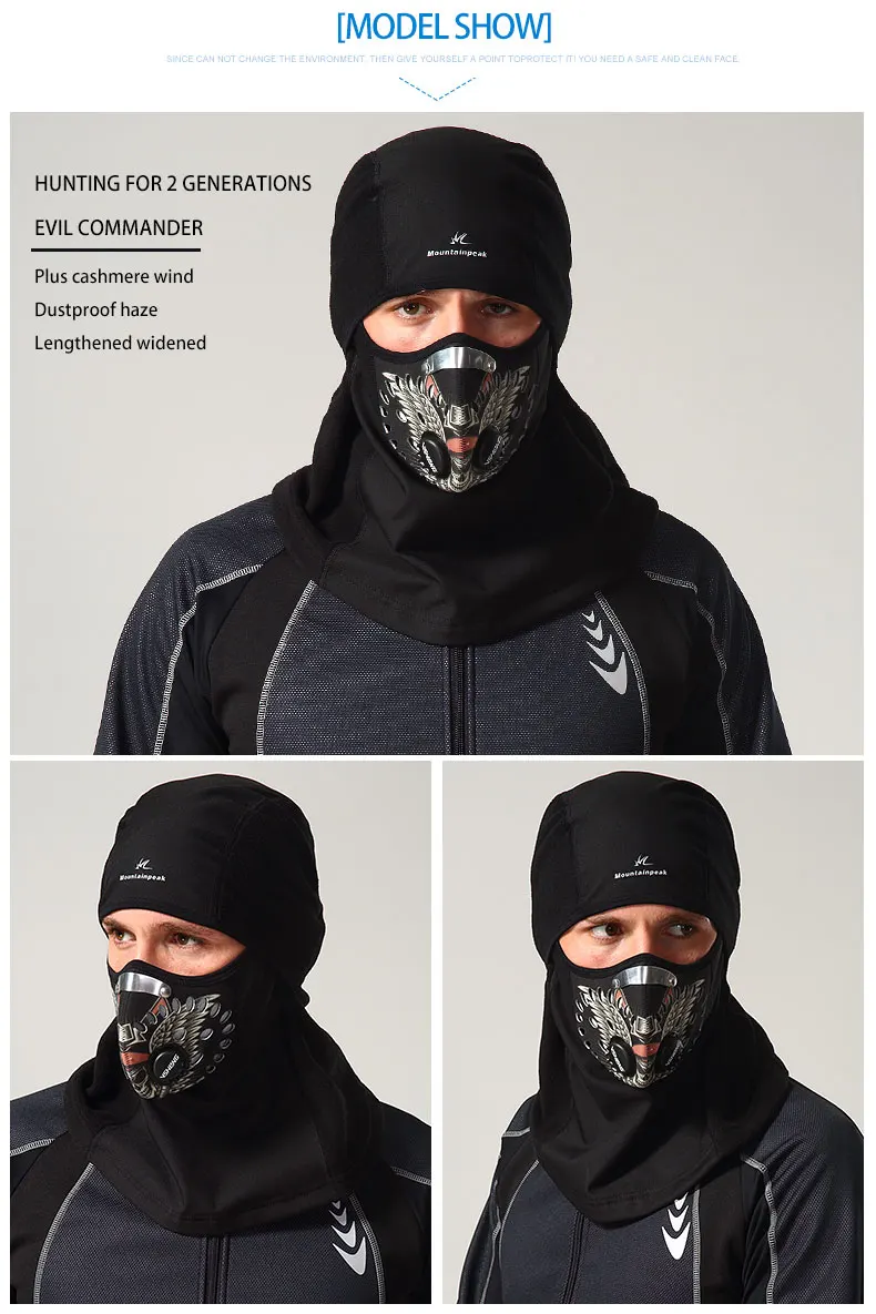 Горная зимняя велосипедная маска для лица, лыжная маска для велосипеда, термальная флисовая шапка для сноуборда, холодный головной убор, велосипедная тренировочная маска