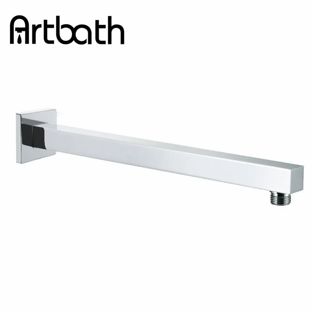 Artbath Free Shipping Bathroom Accessories 400mm Square Solid Brass Shower Arm Fixed Mounted