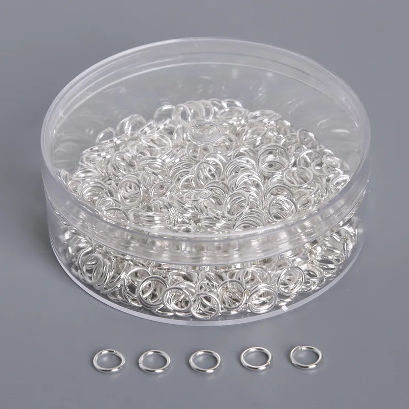 

0.8x6mm 400pcs/bag Silver/Gold/Rhodium Tone Jump Rings&Split Rings DIY Split Rings for Jewelry Findings (Contain Box)