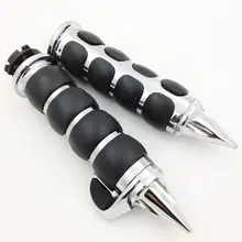 Для Kawasaki Suzuki Yamaha hainse V-Rod Night Street V Rod хромированный мотоцикл " резиновые ручки для руля