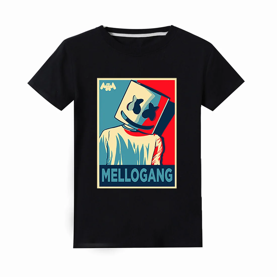 

Marshmello Print Tshirt children DJ Music T-Shirt Clothes Set 100% Cotton 2019 Summer New Teen Boys Tops Tees Kids Clothing 2PCS