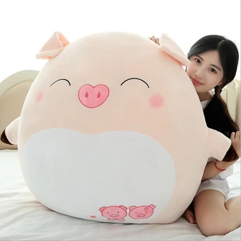 

New 40cm 60cm Large Size Cute Pig Plush Toys Kids Cushion Pillow Soft Car Sofa Calm Animal Stuffed Dolls Birthday Christmas Gift